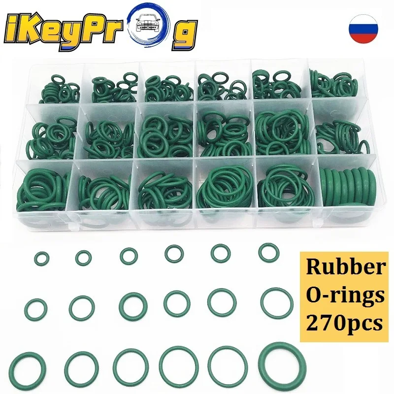 Резиновые уплотнительные кольца R22/R134a комплект зеленых метрических
