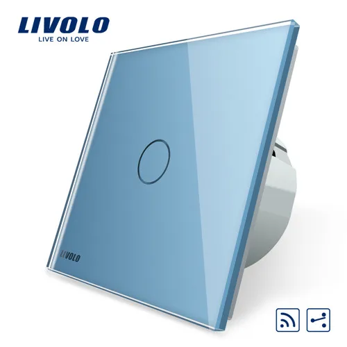 2Ways Remote Livolo Роскошный настенный сенсорный датчик переключатель, выключатель света, выключатель питания, Хрустальное стекло, розетка питания, многофункциональные розетки, бесплатный выбор - Цвет: 2Ways Remote