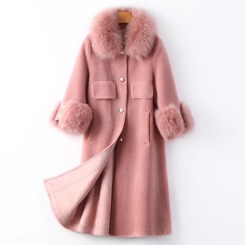 2019 женская теплая длинная верхняя одежда гранулированная бархатная меховая