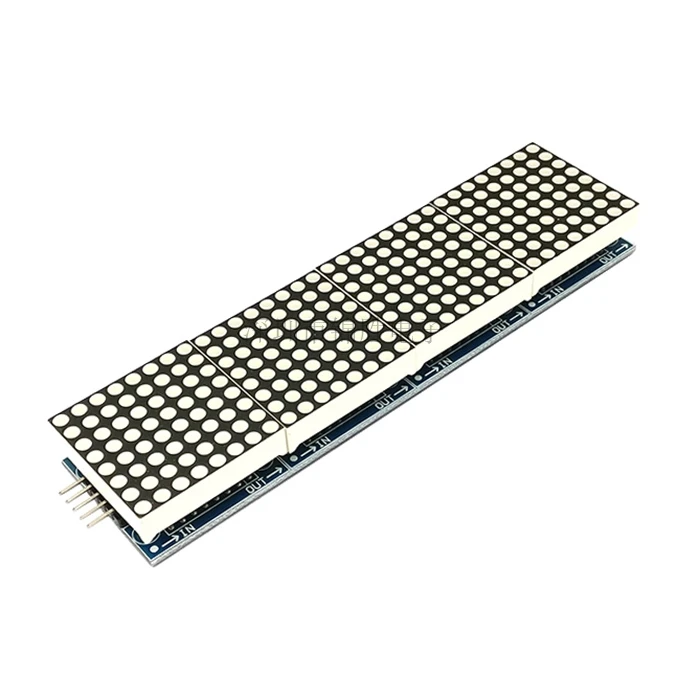 10 шт. MAX7219 4-в-1 дисплей матричный микроконтроллер модуль с 5P линии 4 в 1 матричный 8*8 красный/зеленый/синий напряжение 5 В