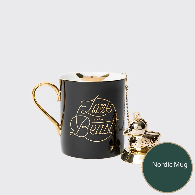 

Creative Mugs Coffee Cups Ceramic Large Travel Kawaii Mug with Lid Bone China Insulated Canecas Cafe Criativas Funny Cup Bb50