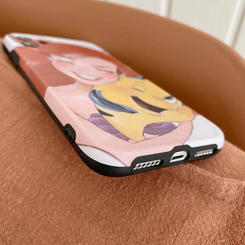 

Cartoon Mermaid Clownfish Phone Case For iphone 12 Pro Max Mini 11 Pro Xs Max 8 7 6s Plus X 5s Se 2021 Frosted Anti-fall Cover