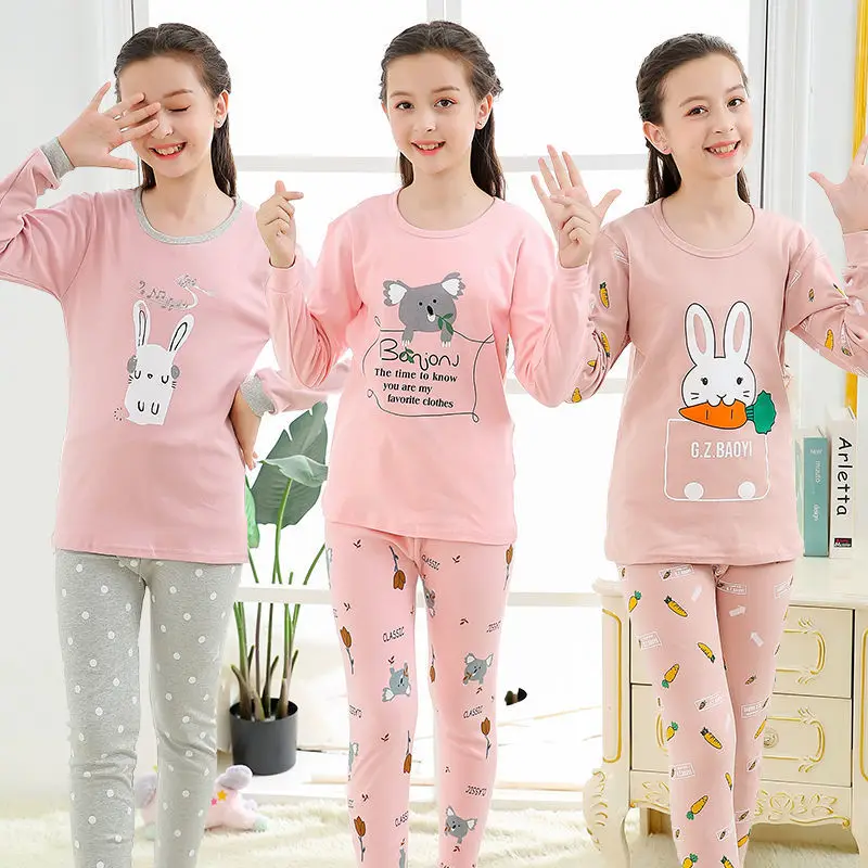 Children's Pajama Set Winter Boy aClothes Long Sleeve Cotton Sleepwear Teens Pyjamas Kids Clothes Suit for Teenager 12 14 16 18Y | Детская