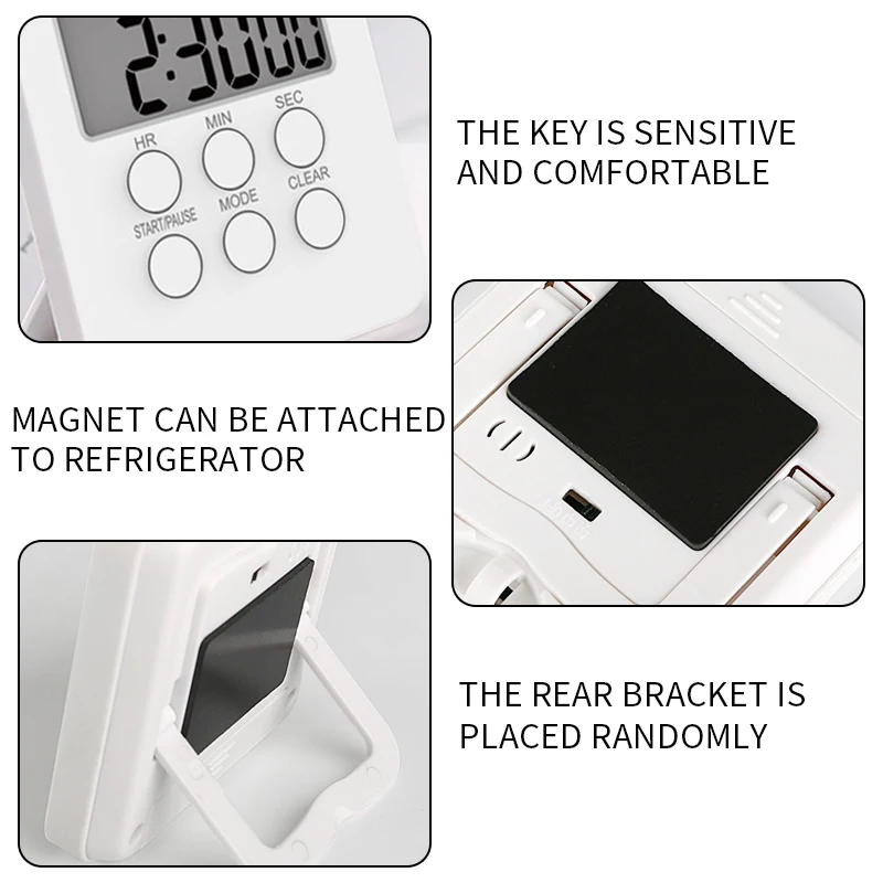 Цифровые часы с таймером и магнитной подложкой подвесным отверстием для
