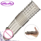 Многоразовые презервативы для увеличения пениса, Эротические товары, раздвижные секс-игрушки для мужчин, интимные товары для взрослых