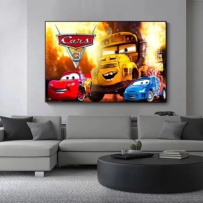 

Disney DIY 5D Diamond Painting Cross Stitch Diamond Mosaic Full Square Diamond Embroidery Animation Cars Graffiti Art