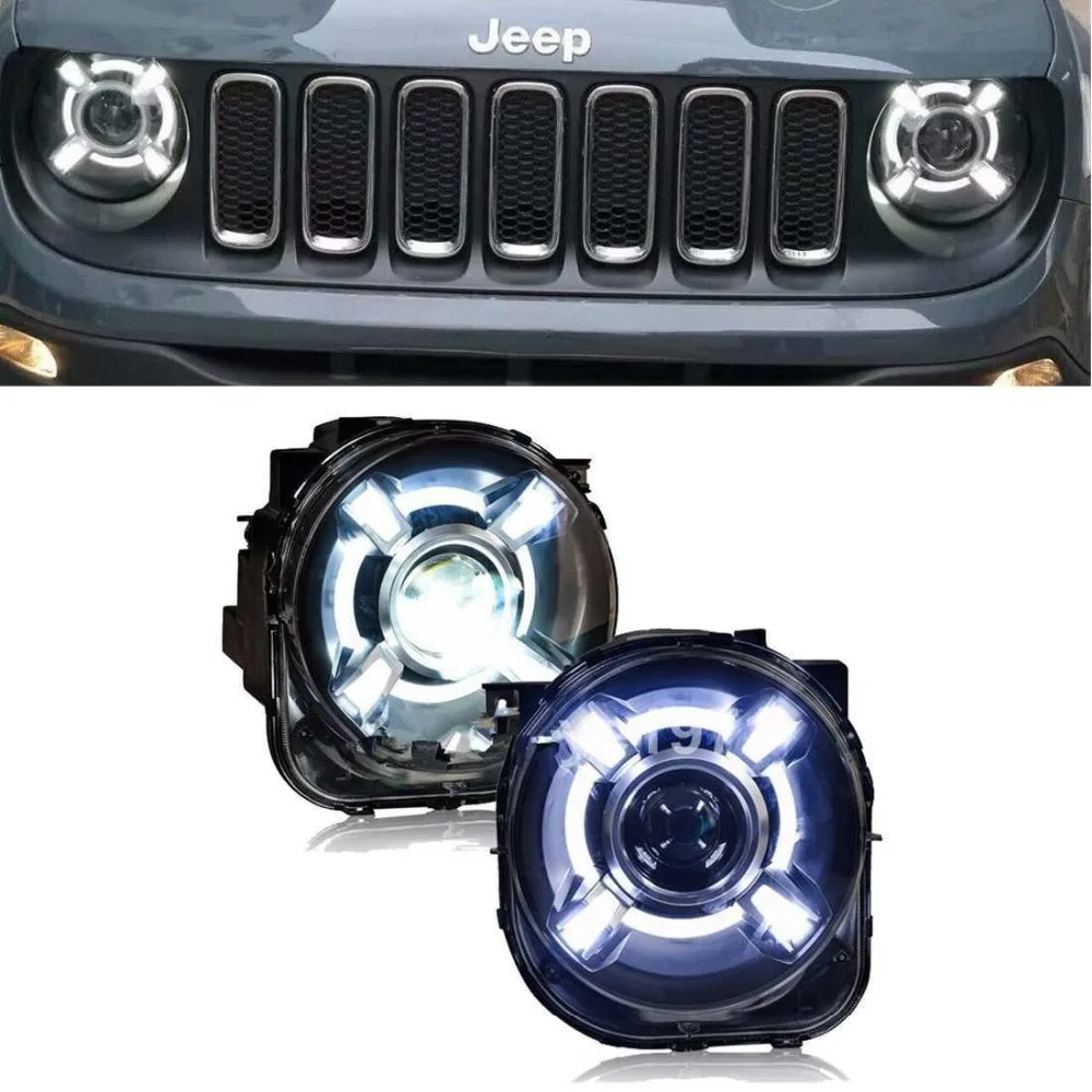 2x HID светодиодный DRL Bi xenon проектор балласт для Jeep Renegade 2015 2018|bi-xenon projector|led drldrl led |