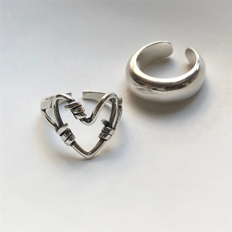 RUIYI реальные 925 пробы серебро Европейский Стиль Для женщин выбитое сердечко