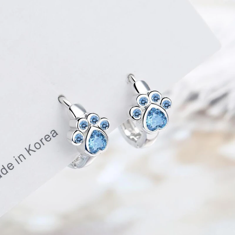 Женские серьги-кольца из серебра 925 пробы с цирконом | Украшения и аксессуары