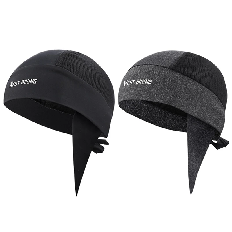 

2X WEST BIKING Cycling Cap Head Scarf Men Running Riding Bandana Headscarf Pirate Cap Headband Men Head Scarf,Type 2 & 3