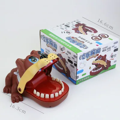 TOY012-Brown Веселые игрушки для детей, кусающий палец, крокодил, собака, Акула, бегемот, аккуратный, для всего человека, для родителей, детская игра, реквизит, Детские хитрые игрушки 5-14 лет - Цвет: TOY012-Brown
