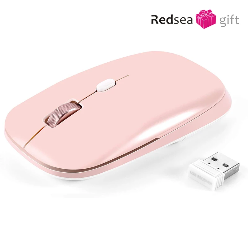 

2.4GHz Wireless Mouse Silent Computer Mouse 1600 DPI Ergonomic Mause Noiseless Sound USB PC Mice Mute Wireless Mice for Laptop