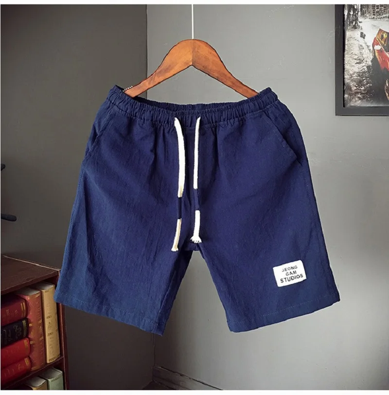 

BALDAUREN Summer New Men's Shorts Loose Quick-Drying Casual Breathable Stretch Jogging Shorts Pure Color Oversized Beach Pants