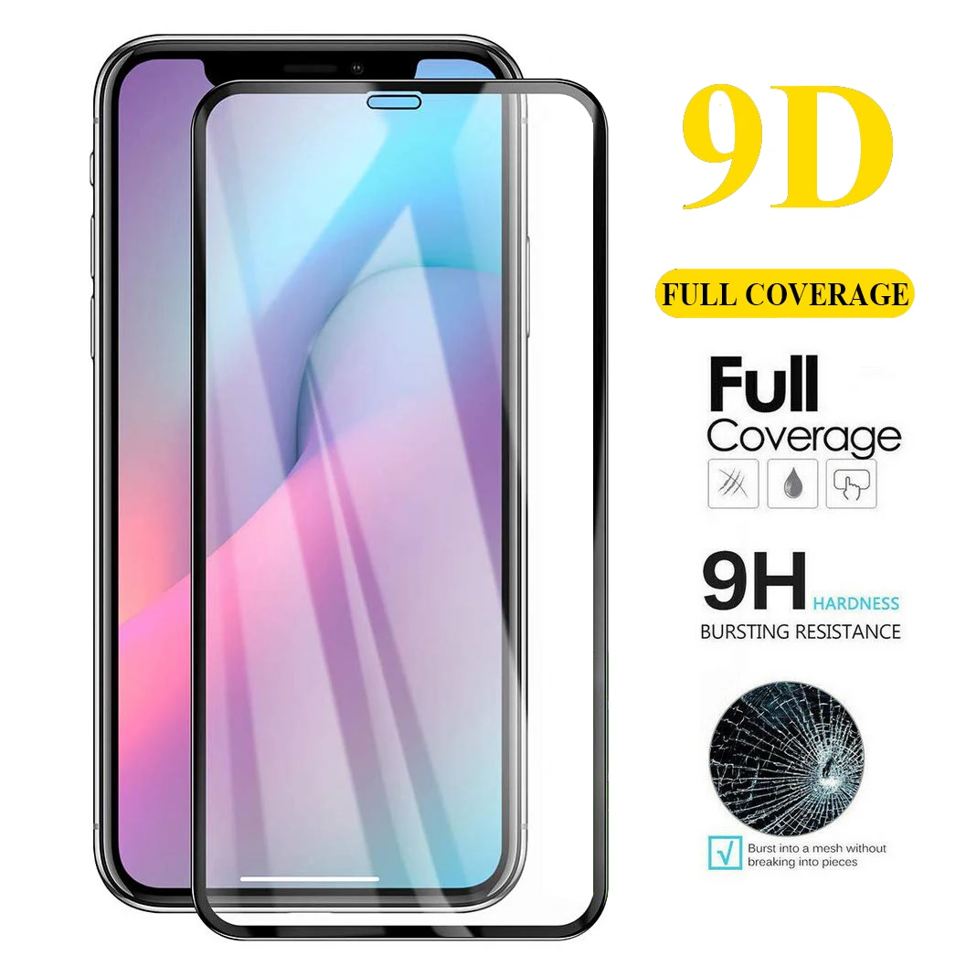 

Защитное стекло с полным покрытием для IPhone XS Max, Защита экрана для IPhone 11 Pro Max 12 Mini X Xr, закаленное стекло для Iphone 13, стекло