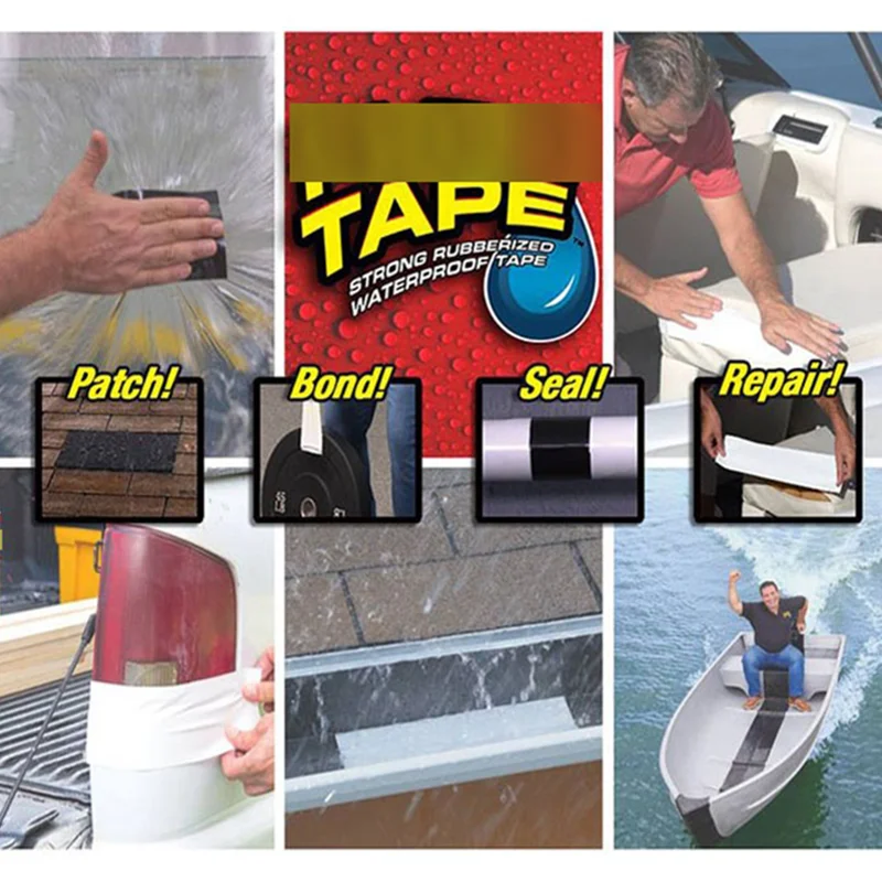 Сверхпрочная водонепроницаемая лента 150 см эффективная самофиксирующаяся Fiberfix