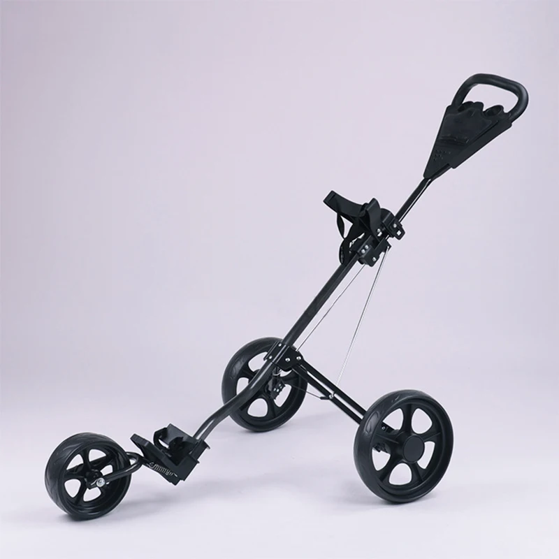 Golf bag trolley, large handle aluminum alloy golf trolley, foldable storage golf trolley ZH-A001, portable and simple