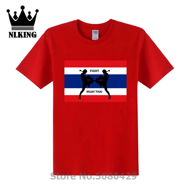 Muay Thai fighter Thailand flag design 3D летняя футболка с принтом Мужская рукав Уличная хлопковые