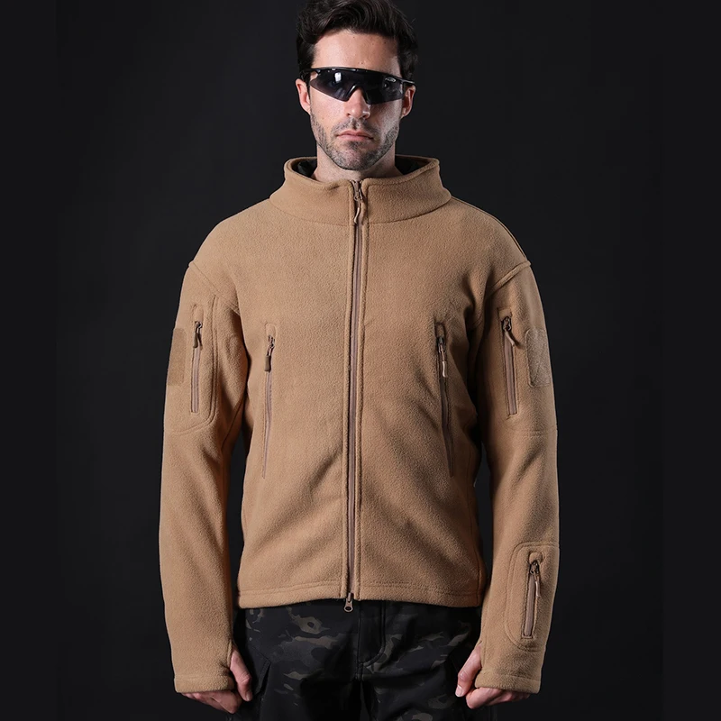 Мужская зимняя флисовая куртка теплая Военная тактическая пальто для альпинизма