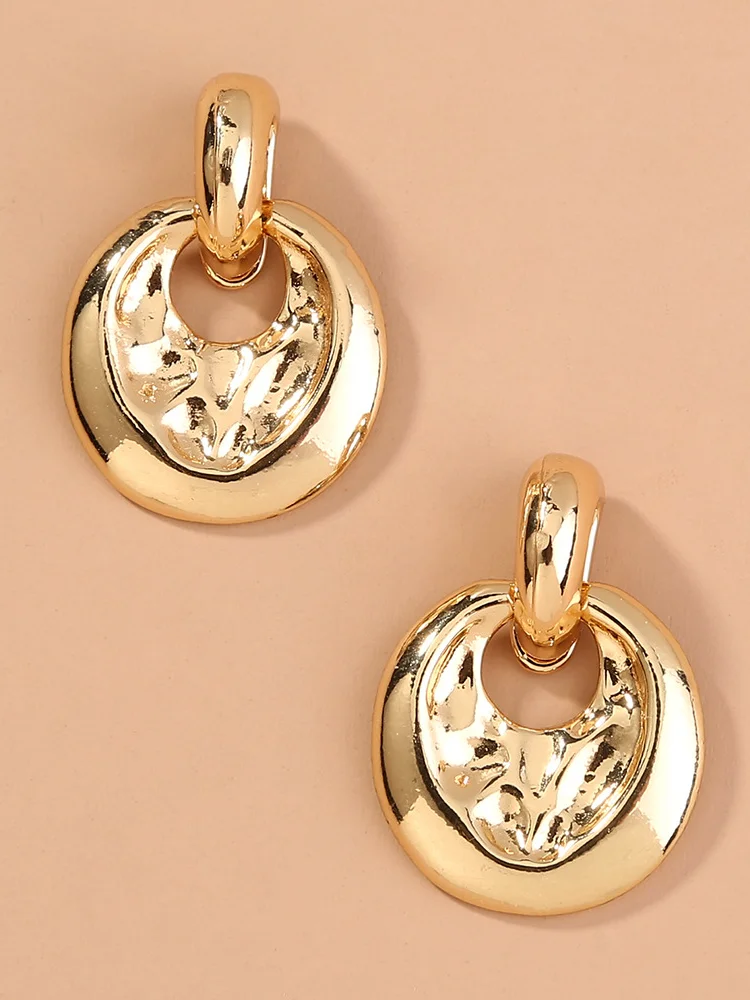 Серьги-гвоздики в стиле панк женские круглые металлические украшения