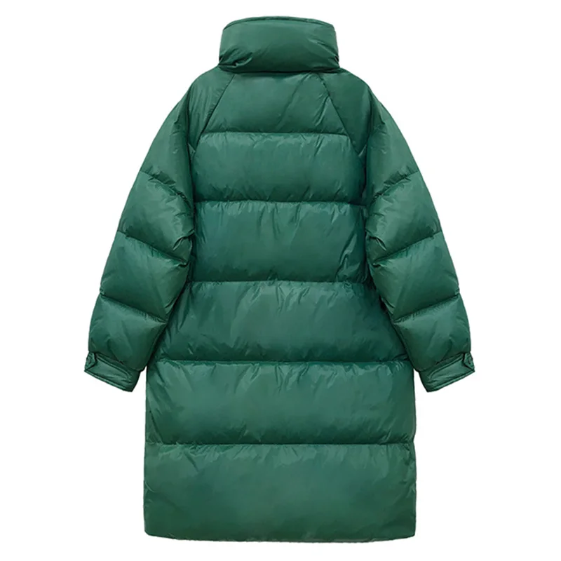 Пуховик в форме кокона женские длинные теплые зимние куртки новинка свободная