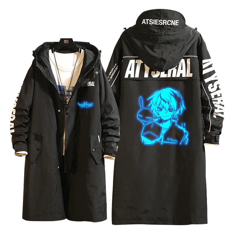 Тренд горячая Распродажа темпераментная ветер длинное пальто с рисунком из