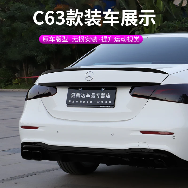 

Rear Trunk Spoiler Boot Wing Lip For Mercedes-Benz NEW E Class W213 E250 E300 E43 E63 AMG Sedan 4 Door 2021 ABS