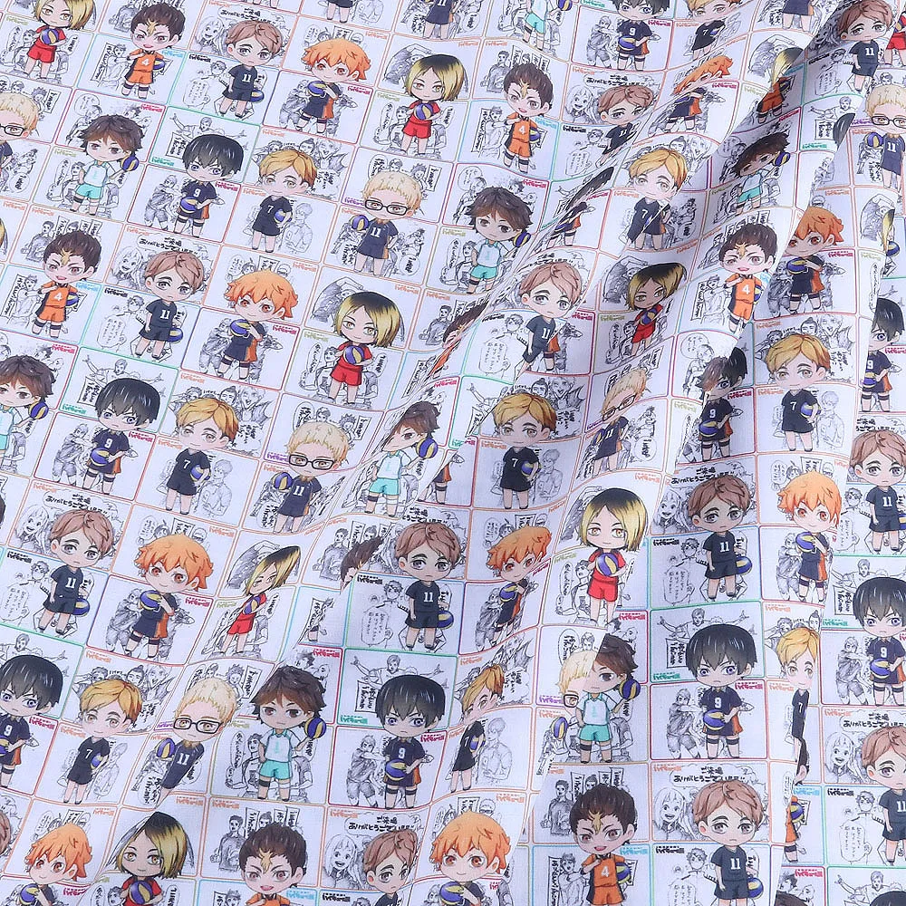 

Haikyuu!!Printed Polyester Cotton Fabric For Diy Sewing Textile Tecido Tissue Patchwork Bedding Quilting Baby Gament Hat Sheet