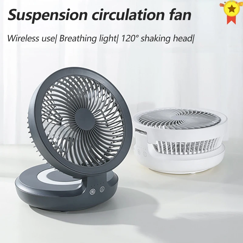 

Mini USB Desktop Fan Personal Portable Cooling Fan 120 shaking head For Office Household Traveling 4 Speed Touch Control