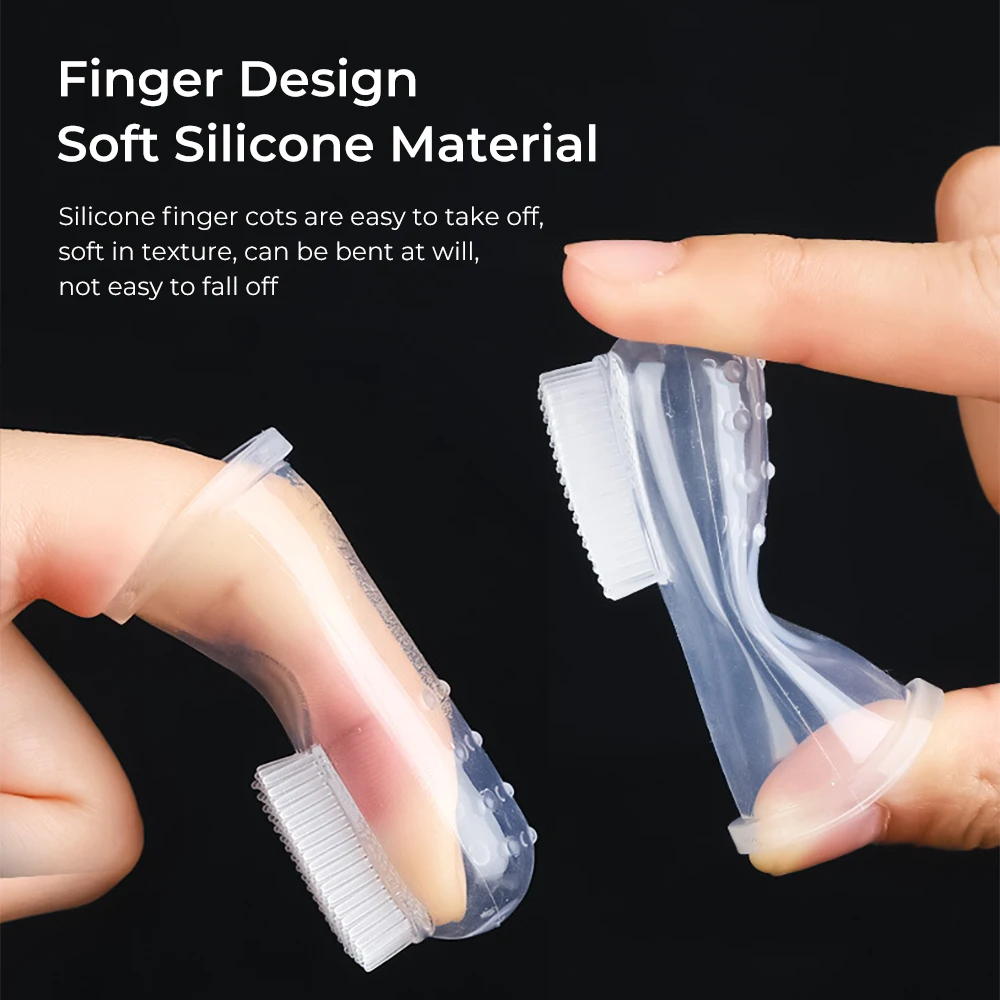 Софтовая питомцу щетка для зубов на палец Teddy Dog Brush Silicagel Supplie Bad Breath Tartar Teeth Care Tool Cat Cleaning Tooth on.