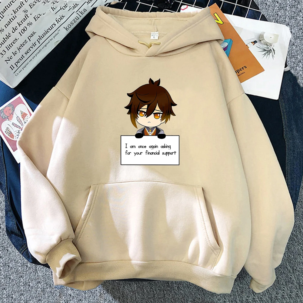 

Толстовка с капюшоном Genshin Impact Kawaii, женские зимние топы в Корейском стиле, толстовки с капюшоном в стиле аниме Харадзюку, толстовки для девуш...