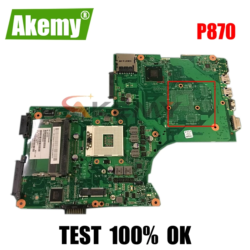 

Материнская плата AKEMY V000288120 для ноутбука toshiba satellite P870 P875 1310A2492446, материнская плата SLJ8E 6050A2492401-MB-A02 DDR3
