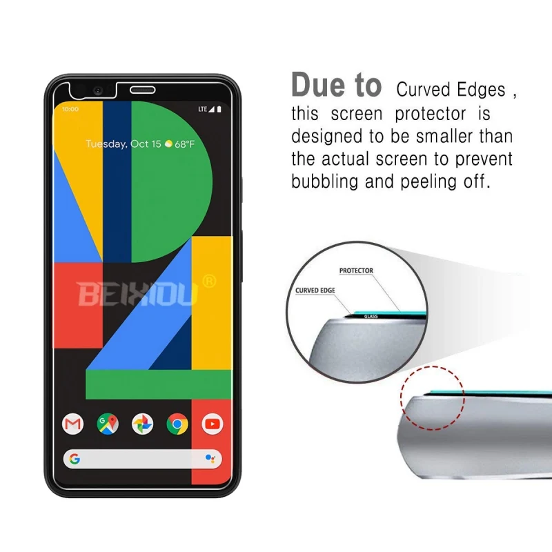 2 шт Полное закаленное стекло для Google Pixel 4 защита экрана размера xl XL защитная