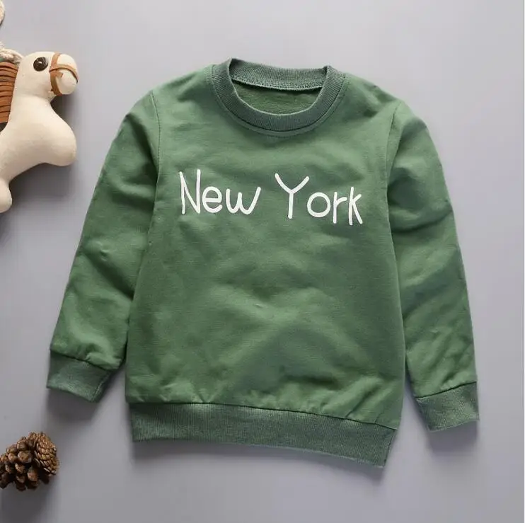 Футболка с длинными рукавами для мальчиков и девочек хлопковая мультяшным