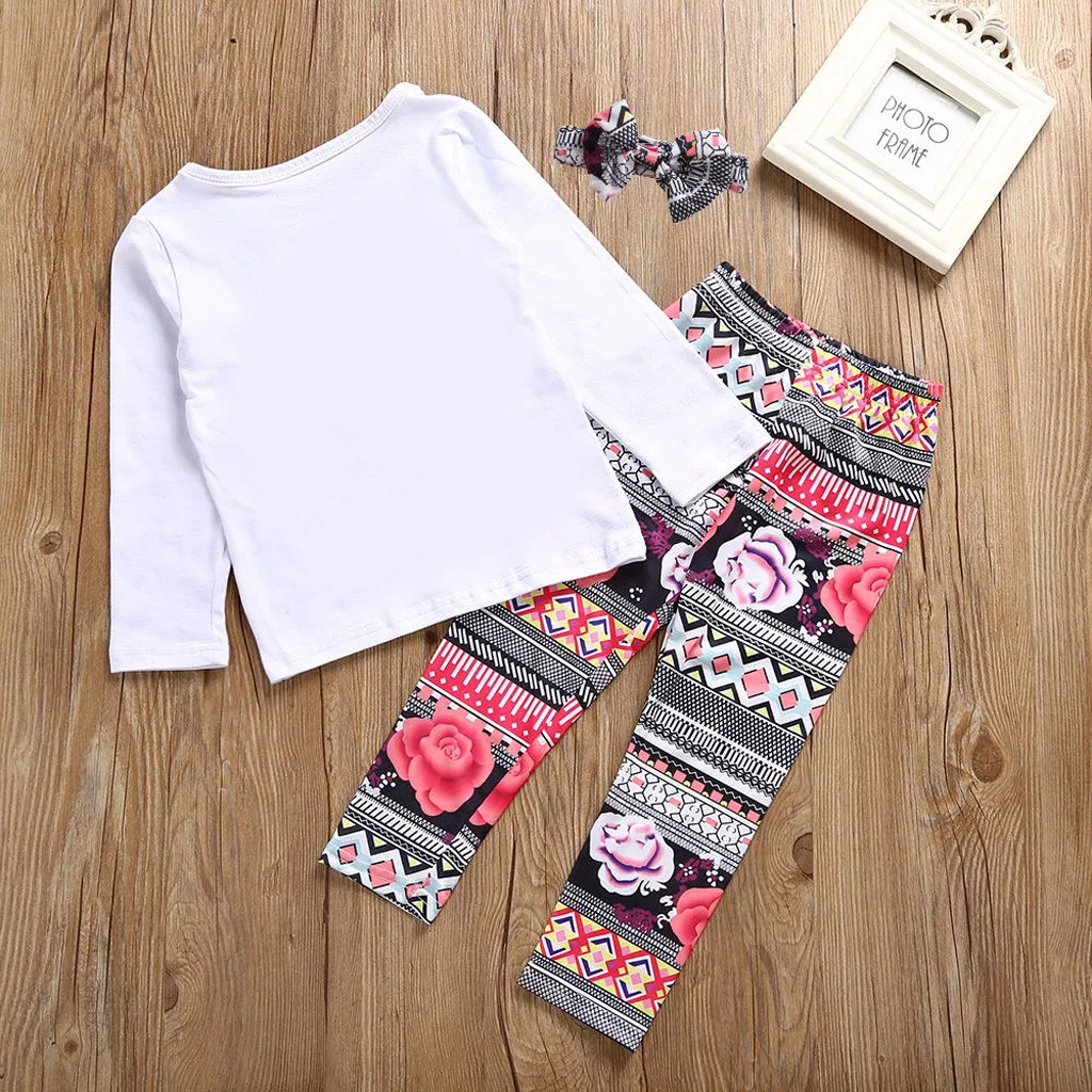 Детская футболка с длинным рукавом и буквенным принтом для маленьких девочек +