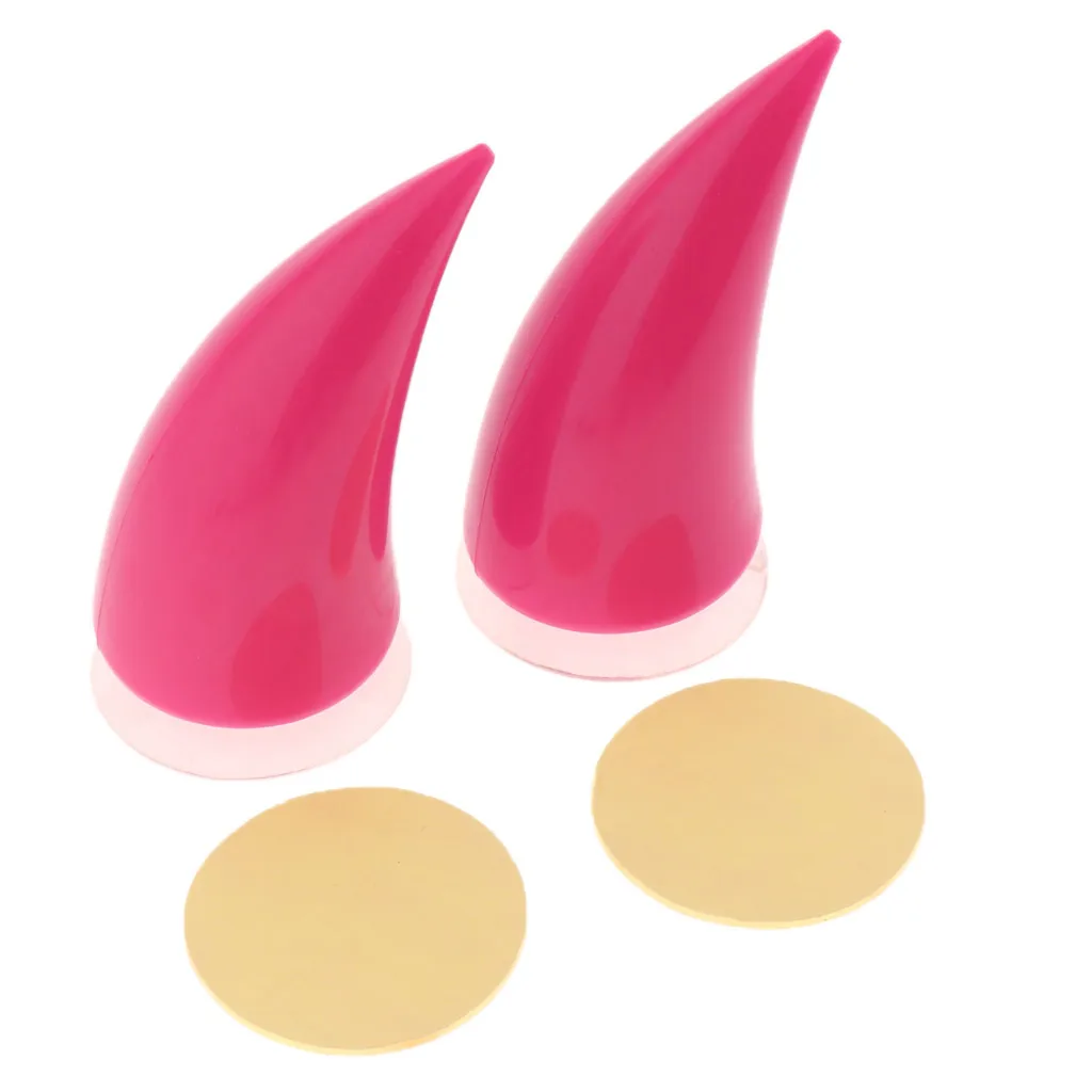 

2x Plastic Helmet Horns Demon/Angel Horns Suction Cup for Harely