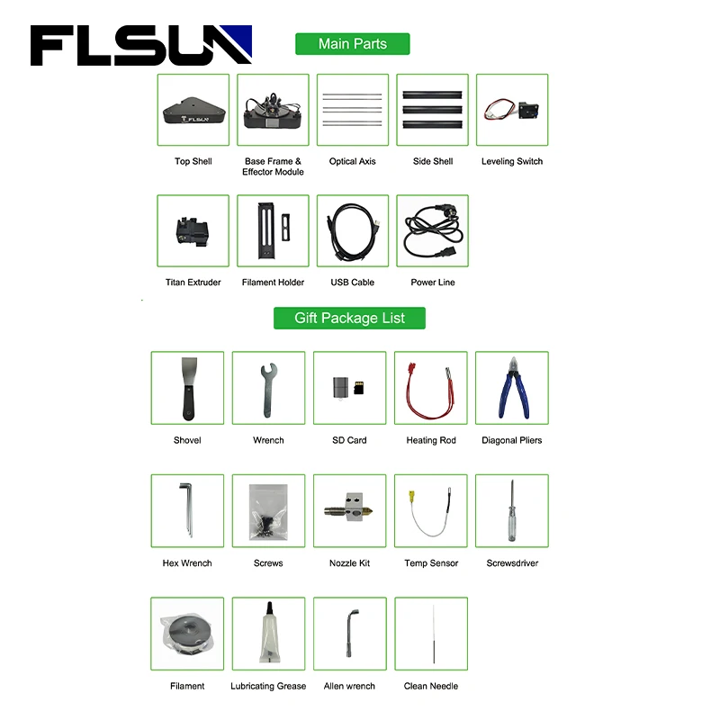 3D принтер Flsun QQ S Pro Delta высокоскоростной Новый переключатель автоматического