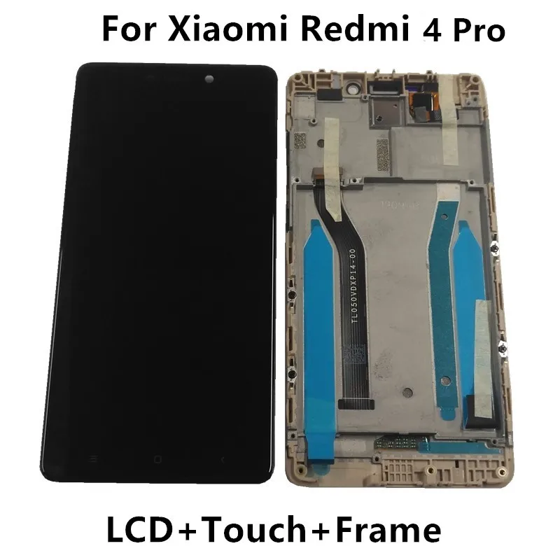 ЖК дисплей и сенсорная панель с дигитайзером рамкой для Xiaomi Redmi 4 Pro 5 0 дюйма|Экраны