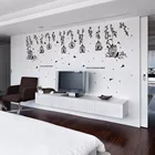 Черная птичья клетка оставляет силуэт шаблоны ПВХ наклейки на стену ТВ фон наклейки на стену декоративные наклейки на стену для детской комнаты