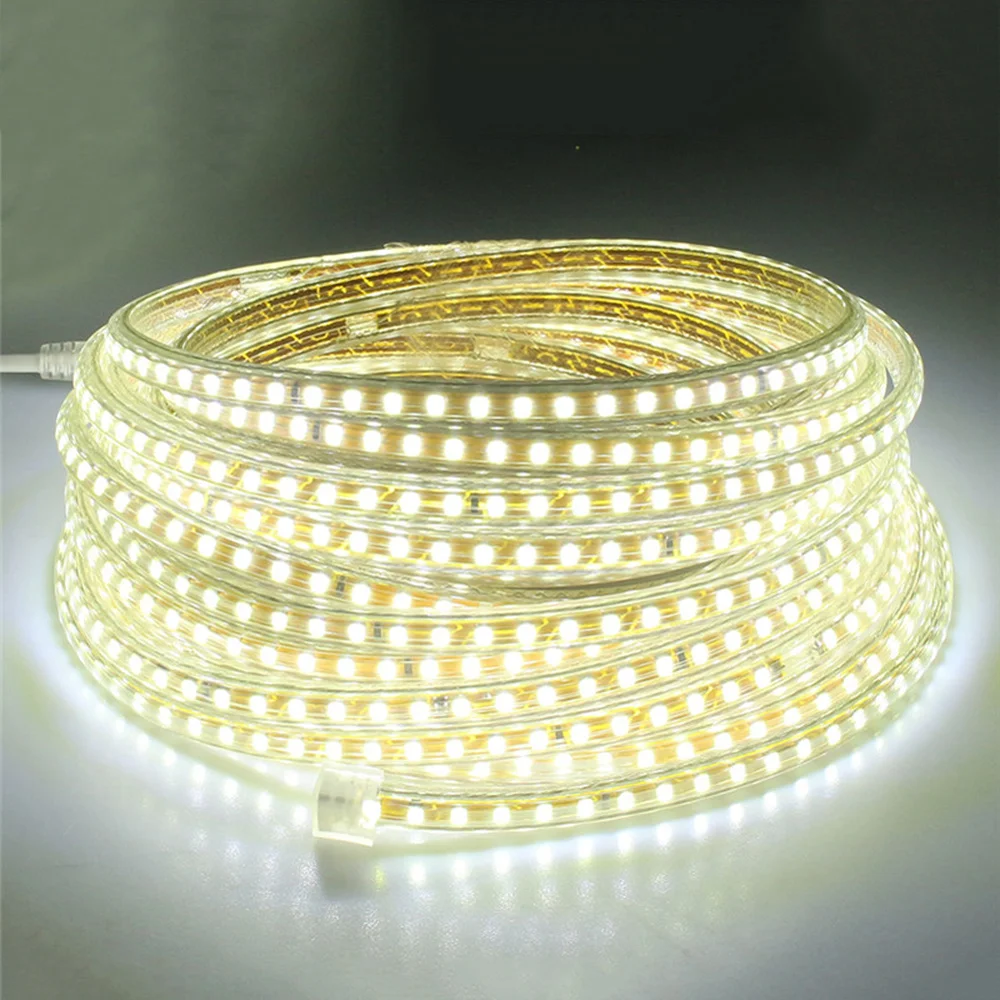 

Maxbright Led Strip Light AC220V 120leds/M Waterproof Outdoor Garden Tape Rope Light Cool / Warm White / Blue + EU Power plug