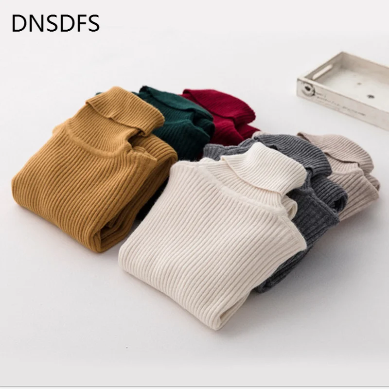 Женский свитер Осенние Пуловеры с высоким воротником новинка 2019 элегантные