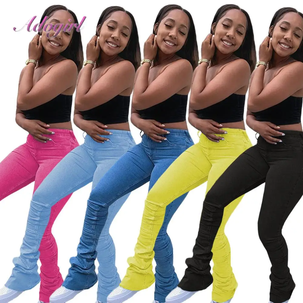 Леггинсы женские плиссированные с высокой талией повседневные брюки оборками