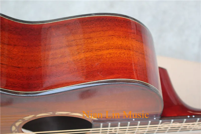 6-ой Акустическая гитара для игры в стиле фолк натуральное дерево Цвет корпус из
