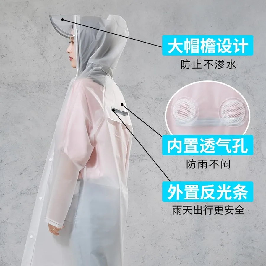 Lightweight Raincoat For Women Hooded Jacket Unisex Pocket Rain Coat Adult Waterproof Raincoats Rainwear Poncho KK60YY | Дом и сад
