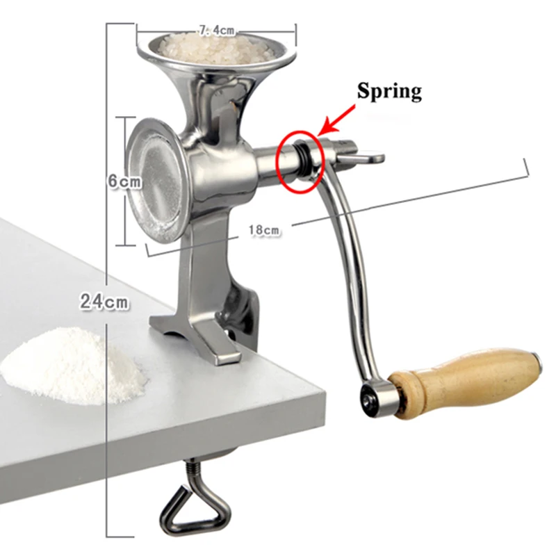 Классический кухонный инструмент из нержавеющей стали ручная мельница для семян