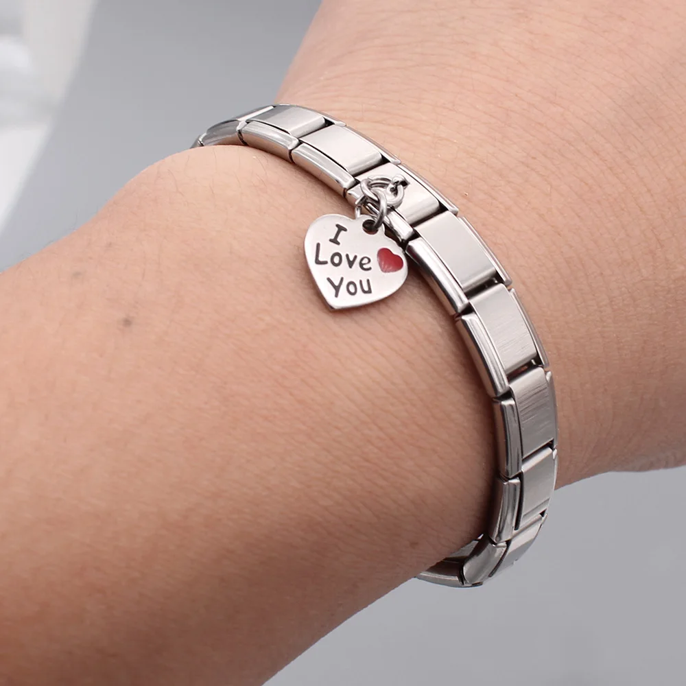 Hapiship оригинальная Маргаритка сердце из титановой стали I Love You итальянский шарм