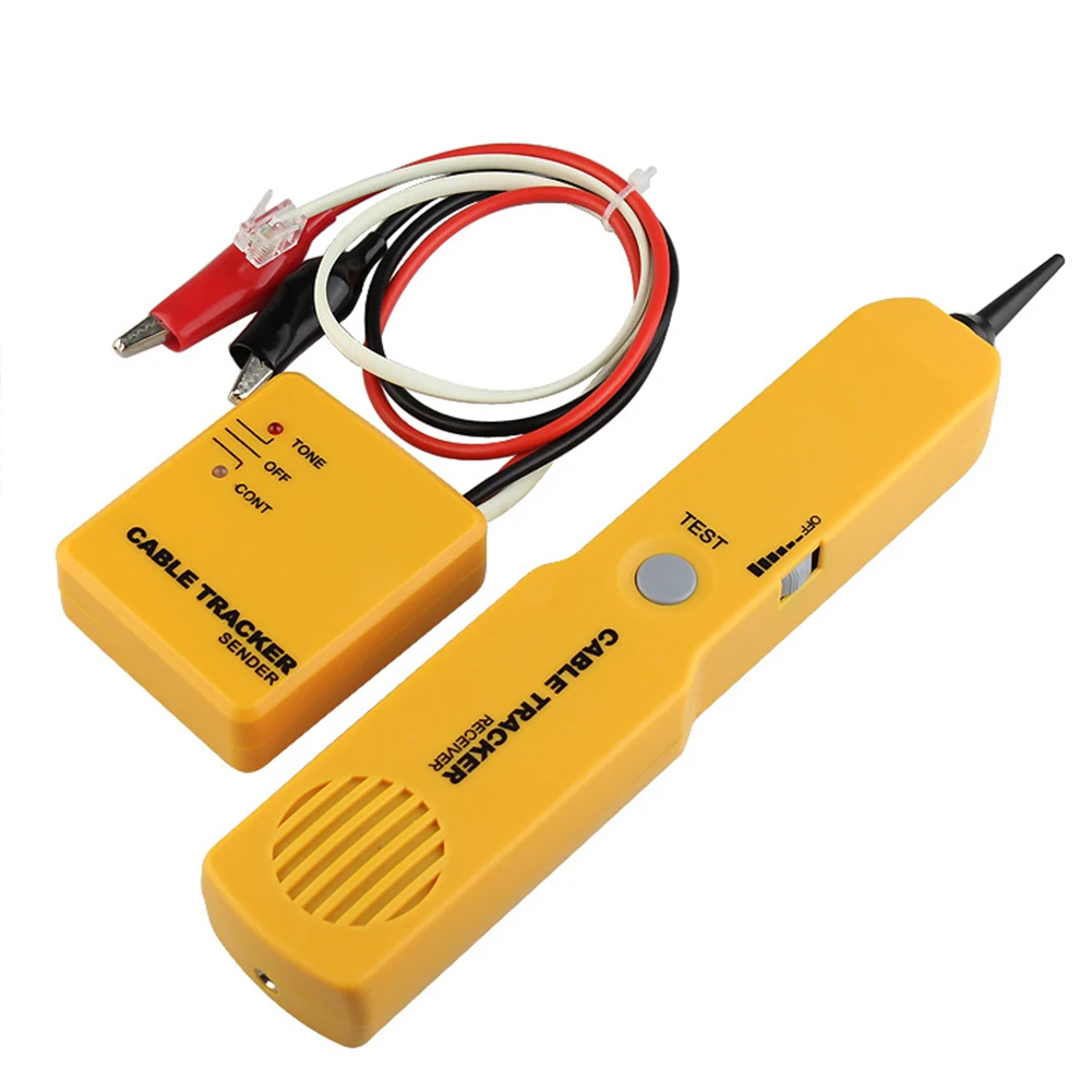 

RJ11 Practical Line Finder Wire Tracker Network Instrument Diagnose Tone Portable Telephone Cable Tester Detector Tools Yellow