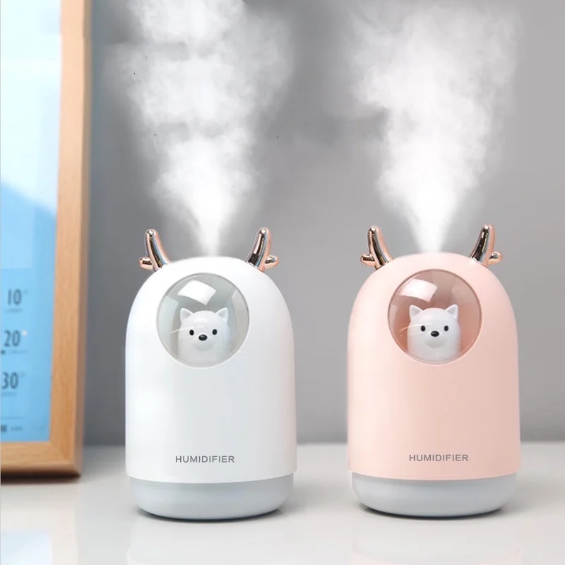 

Mini humidifier heavy fog lovely home car office USB humidifier colorful night light quiet air fragrance