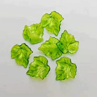 30pcs 23x24mm green maple leaf plastic pendants beads for diy jewelry necklace bracelet earring accessories making