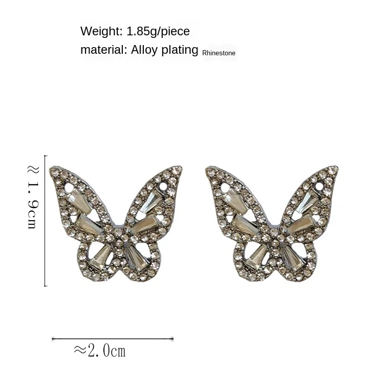 Блестящие стразы в виде бабочки без отверстий женская красивая темпераментная