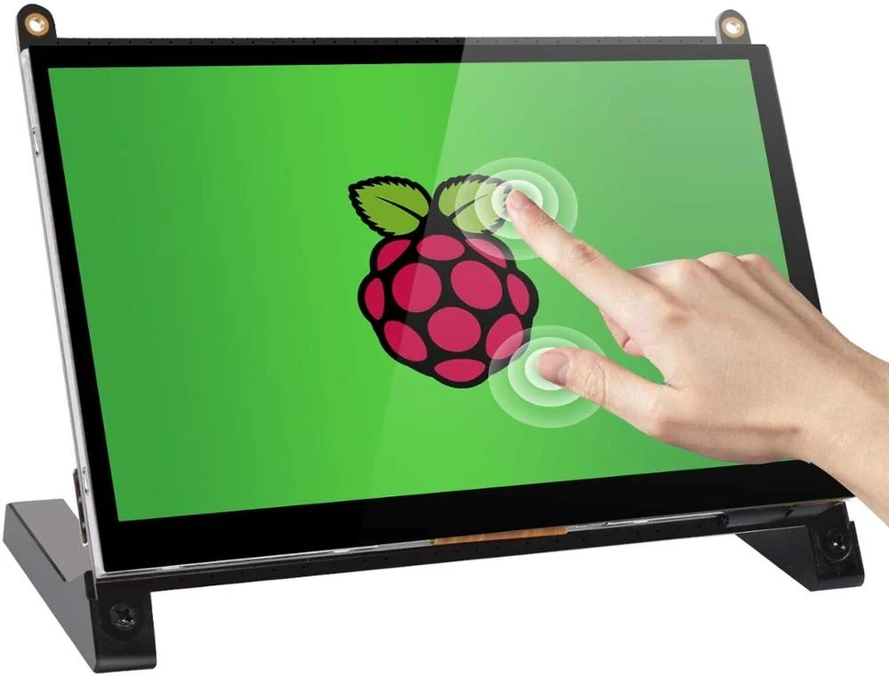 

Монитор сенсорного экрана Raspberry Pi 7 ''с HD-дисплеем IPS 1024x600 для Raspberry Pi 4 3 2 Zero B +